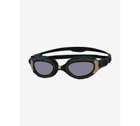Zoggs Predator Flex Swimming Goggles Black Green Gold with Dark Grey Lenses