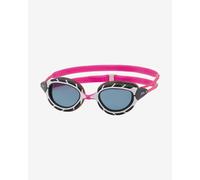 Zoggs Predator Swimming Goggles Pink Black White with Blue Transparent Lenses - M