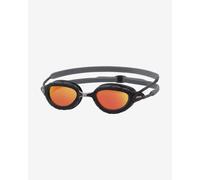 Zoggs Predator Titanium Swimming Goggles Black Grey with Mirrored Lenses Orange - M