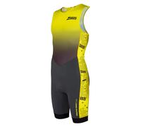 Zoggs Predator Tour Sleeveless Trisuit Dark Grey Yellow - L