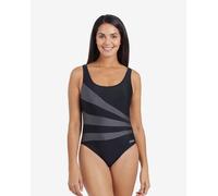 Zoggs Sandon Scoopback Swimsuit - Black, Black, Size 10, Women Black