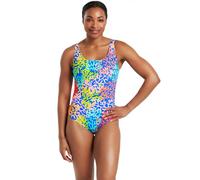 Zoggs Sea Change Thermal Ecofeel Scoopback Swimsuit - Blue/Multi - UK Size 22