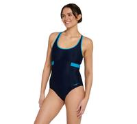 Zoggs Seaside Dakota Crossback Swimsuit - Navy Blue - UK Size 18