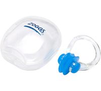Zoggs Silicone Swimming Nose Clip with Case, Blue/Clear, Nose Clip Swimming Adu