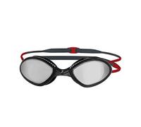 Swimming goggles Zoggs Tiger Titanium grey red with mirrored grey lenses - S