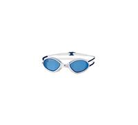 Zoggs Tiger Adult Swimming Goggles, UV protection swim goggles, Quick Adjust Comfort Goggles Straps, Fog Free Swim Goggle Lenses, Goggles Adults Ultra Fit, Blue Tinted Lenses