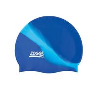Zoggs Unisex Silicone Multicolour Swimming Cap, Blue/Light Blue, One Size UK