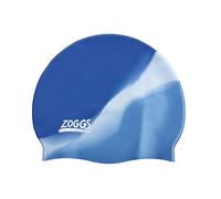 Zoggs Unisex Adult Silicone Multicolour Swimming Cap BlueSilver One Size