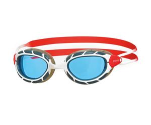 Zoggs Unisex Adult's Predator Goggles, White/Red/Tint, One Size