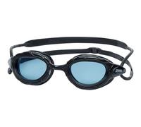 Zoggs Unisex Predatоr Adjustable Swimming Goggles for Adults, Comfortable Ultra Fit Seal & Anti-Fog UV Protection, Curved Lenses, Black - Tinted Smoke Lenses, Regular