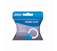 Zoggs Unisex Soft Silicone Swimming Nose Clip with Case, Blue/Clear, One Size