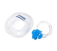 Zoggs Silicone Swimming Nose Clip with Case, Blue/Clear, Nose Clip Swimming Adult, one size, 301653-999