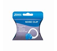 Zoggs Unisex Soft Silicone Swimming Nose Clip with Case, Blue/Clear, One Size