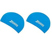 Zoggs Unisex Stretch Swimming Cap, Royal Blue, One Size UK (Pack of 2)