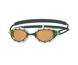 Zoggs Unisex Swimming Goggles, Metallic Grey/Clear/Copper Polarized, Smaller Fit