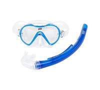 Zoggs Unisex-Youth Combo Reef Explorer Junior Snorkel and Mask Set, Blue/White/Clear, 8-14 Years