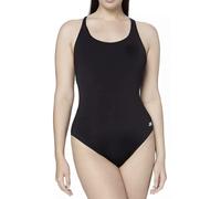 Zoggs Women's Powerback One Piece Swimsuit, Black Ecolast+, 8