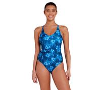 Zoggs Women's Belt Crossback E One Piece Swimsuit in Blue | Size: 12 Zoggs Blue 12