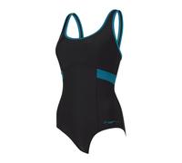 Zoggs Womens Dakota Crossback Swimsuit Size: UK 12, Colour: Black/Green