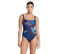 Zoggs Women's Lotus Adjustable Classic Back One Piece Swimsuit in Blue | Size: 10 Zoggs Blue 10
