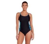 Zoggs Women's Multiway 1 piece - Ecolast One Piece Swimsuit in Black | Size: 8 Zoggs Black 8