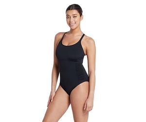 Zoggs Women's Multiway 1 Piece - Ecolast+ Swimsuits, Black, 10