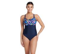 Zoggs Women's Neon Crystal Multiway One Piece Swimsuit in Blue | Size: 10 Zoggs Blue 10