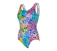 Zoggs Womens Sea Change Silver Lined Scoopback Swimsuit Colour: SEA, Size: 22