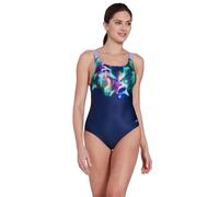 Zoggs Women's Speedback One Piece Swimsuit in Navy | Size: 10 Zoggs Navy 10