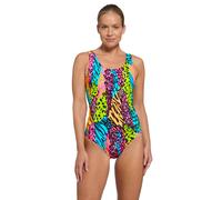 Zoggs Women's Wild Mix Scoopback Swimsuit in Orange | Size: 8 Zoggs Orange 8