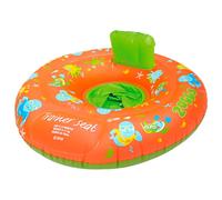 Zoggs Unisex Child Zoggy Baby Inflatable Swim Seat Trainer Seat - Orange/Green, 0-12 months/0-11 kg