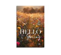 ZOGJIN Season Posters Spring Path in Wildflower Field.jpg Poster Modern Wall Art Canvas Aesthetic Decoration Painting 24x36inch(60x90cm) Unframe-style