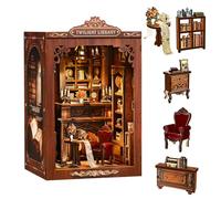 Zogxyc Book Nook Kits, DIY Miniature House Kit for Adults Teens | Book Nooks Dollhouse Kit with LED Light, Miniature House 3D Wooden Puzzle for Bookshelf Decor and Creative Gifts