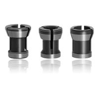 Zohino 3 Pieces Collets Adapter 6 mm / 6.35 mm / 8 mm, Straight Grinder Replacement Collet, Collet Chuck Set for Router Milling Machine Parts Trimmer Tool