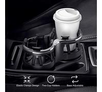 Zohisin 2 in Multifunctional Car Cup Holder with Base for Most Cans Cups Beverage Bottles Compact Design Large Capacity Practical and Convenient for Using in Car