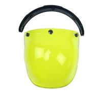 Zohisin 3 Snap Bubble Wind for Biltwell Boza Motorcycle Helmet UV400 Fog Scratch ABS Frame PC Lens headprotector for Outdoor Riding (lemon yellow)