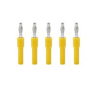 Zohisin 4mm Banana Plug Adapter 5Pcs Strong Connectivity Good Conductivity 4mm To 2mm Conversion For Inverters Ships Automobiles Computers Game Consoles Radio Tape Recorders (Yellow)