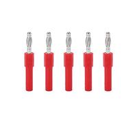 Zohisin 4mm Banana Plug Adapter 5Pcs Strong Connectivity Good Conductivity 4mm To 2mm Conversion For Inverters Ships Automobiles Computers Game Consoles Radio Tape Recorders (Red)