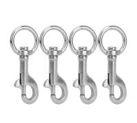 Zohisin 4pcs 316 Stainless Steel Marine Grade Swivel Eye Bolt Snap Hook Ideal For Ship Scuba Diving Fishing Boating Keychains Camera Straps And More (4#)