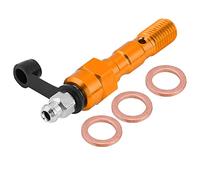 Zohisin Motorcycle M10*.25mm Brake Caliper Screw Banjo Bleed Nipple Washers Red - Easy Installation with Copper Washers (Orange)