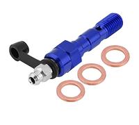 Zohisin Motorcycle M10*.25mm Brake Caliper Screw Banjo Bleed Nipple Washers Red - Easy Installation with Copper Washers (Blue)