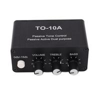 Zohisin Passive EQ Tuner Treble and Bass Volume Controller with NE5532 for PC Home Systems Same Input Output Plug and Play Low Power Consumption Metal Housing