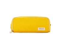 Zohisin Pencil Case Large Capacity Pencil Pouch Box Stationery Zipper Pocket for School Home Storage Multilayer Pocket Office Organizer Gift for Men Women Kids Children Students (Yellow)