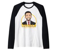 Zohran Mamdani for New York City Anime Style Campaign Raglan Baseball Tee