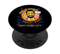 Zohran Mamdani Japanese Anime Style New York City Skyline PopSockets Adhesive PopGrip