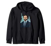 Zohran Mamdani New York Mayor Portrait - Statue of Liberty Zip Hoodie