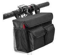 Zohuwerui Electric Scooter Handlebar Bag with Compartment, Mobility Scooter Front Pouch with Pockets for Phones Keys Wallets Tools, Storage Bag for Electric Scooters, E-Bike, Motorcycles, 32x25x11cm