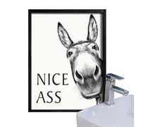 Zohuwerui Funny Bathroom Pictures | 12x16 Inch Canvas Humor Nice Ass | Modern Bathroom Pictures Wall Decor - for Home Restroom Bedroom Restaurant Gallery Shop Birthday Housewarming Holiday