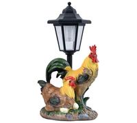 Zohuwerui Garden Lights Solar Powered | Decorative Resin Lantern | Outdoor Lights Funny Rooster Decor | for Yard Patio Porch Lawn Pathway Deck Landscape Women Mom Grandma