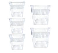 Zohuwerui Hydroponic Baskets, Clear Propagation Gardening Vase,4 Inch Nursery Planter with Drainage Holes | for Garden Balcony Window Kitchen Bedroom Indoor Outdoor